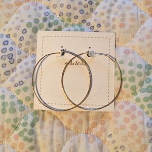 Stella & Dot Hammered Hoops